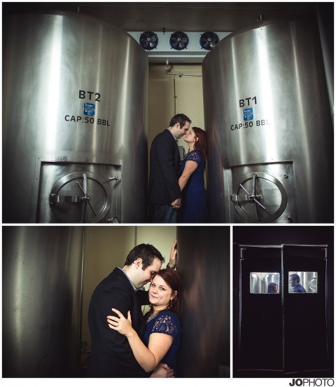 Knoxville Engagement Pictures at Saw Works Brewery