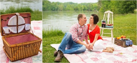 picnic engagement photos