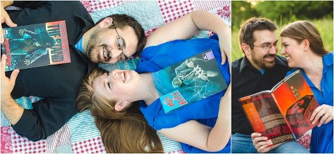 comic book engagement pictures