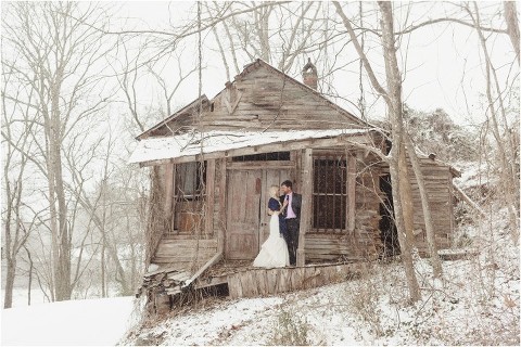 snow wedding photos