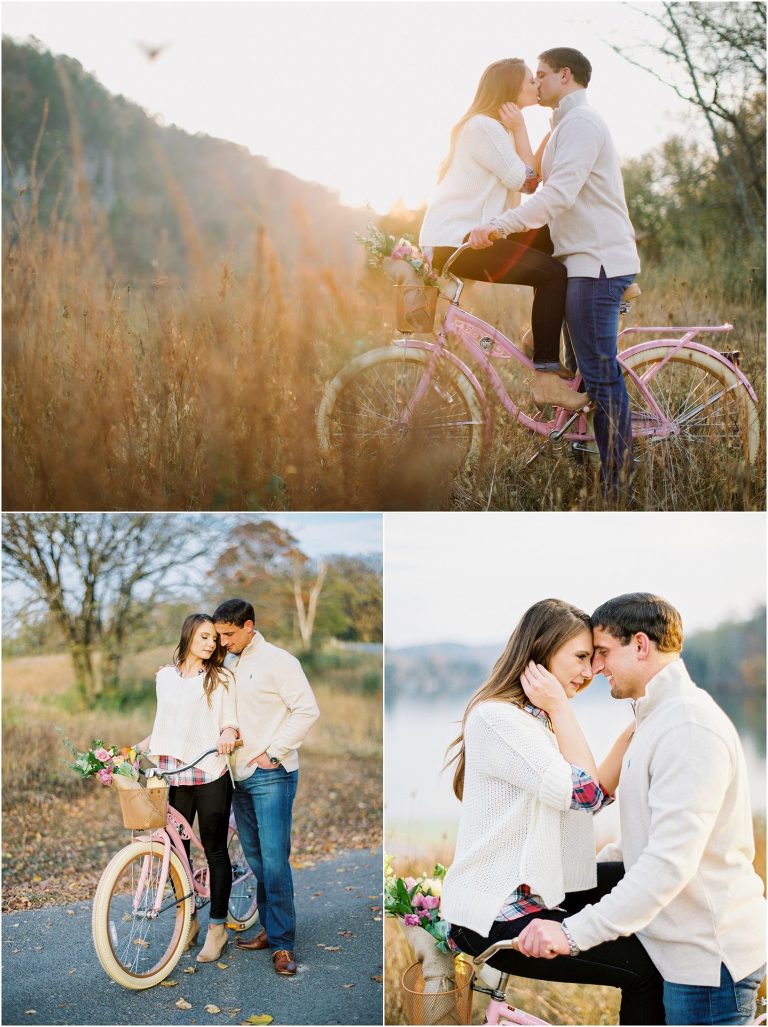 bicycle engagement photos knoxville
