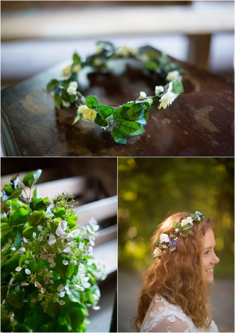 bridal flower halo