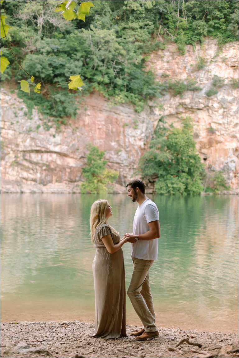 Meads Quarry Maternity Photos by the water