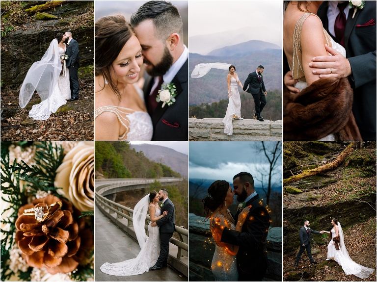 Foothills Parkway windy Wedding in the Smoky Mountains